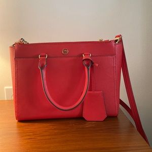 Red Tory Burch Walker Satchel